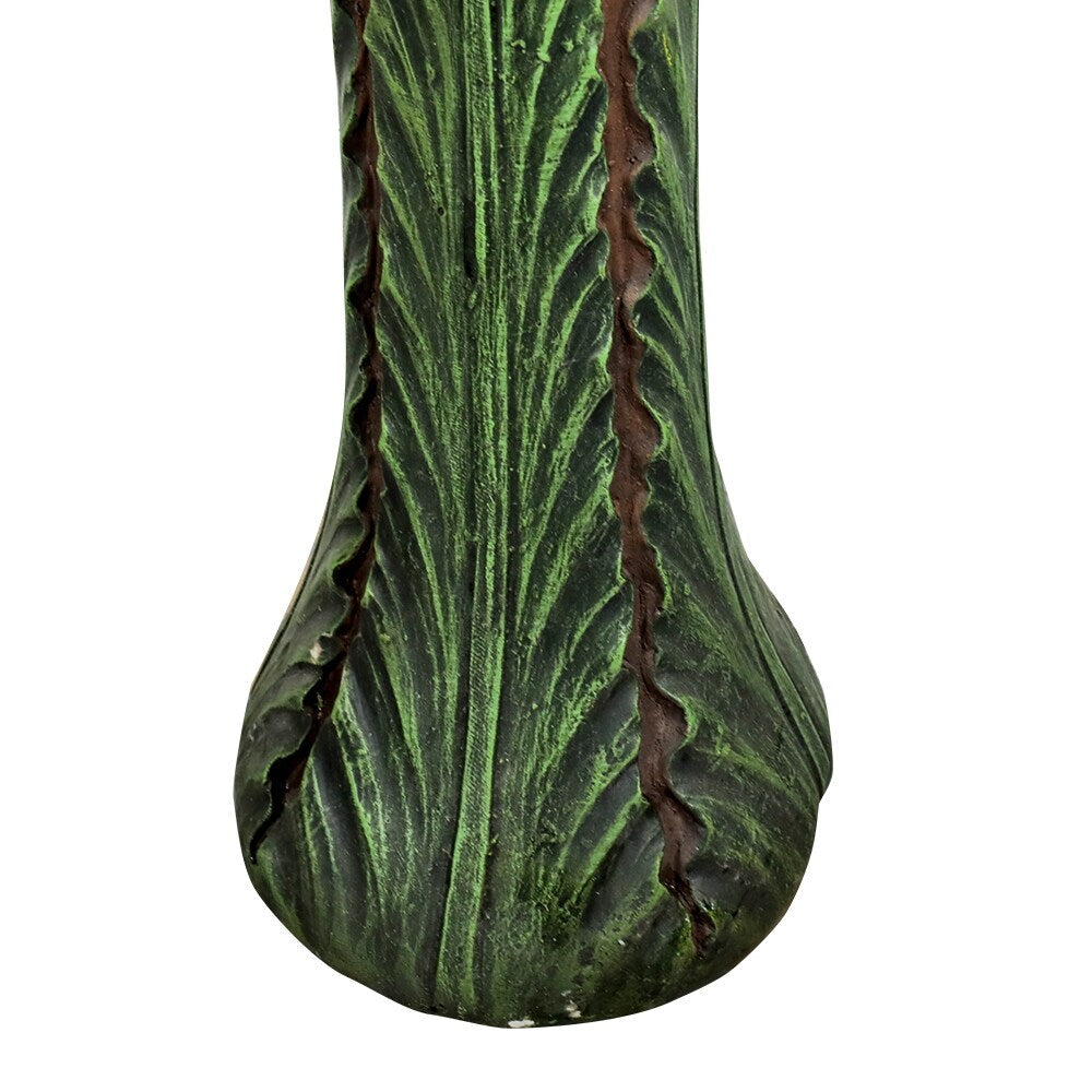 Bain d'oiseaux d'extérieur en béton avec piédestal, motif tournesol, 24,4 po