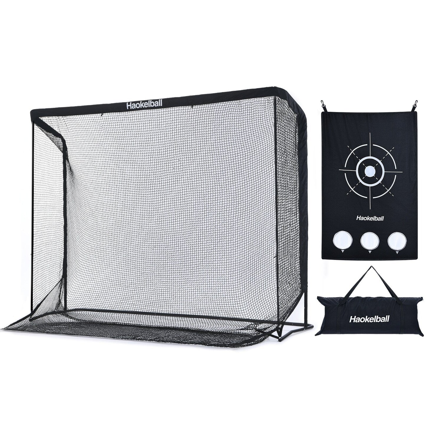Filet de golf Haokelball 10x7,5 pieds Filet d'entraînement de golf avec tissu cible Filet de frappe de golf robuste