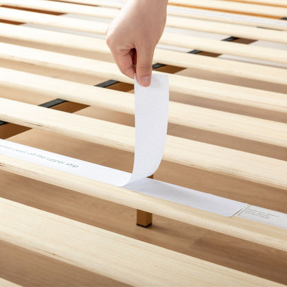 Cadre de lit plateforme classique en bois massif 12