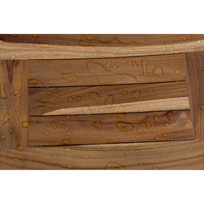 EcoDecors, Banc, Tabouret de douche, Siège de douche, Chaise de douche pour douche intérieure, Petit banc, Banc de douche en teck, Repose-pieds de douche