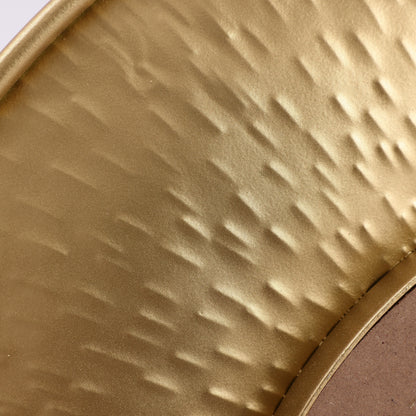 Ensemble de 3 miroirs muraux ronds en métal doré - 22,25 de diamètre x 2,36 de profondeur