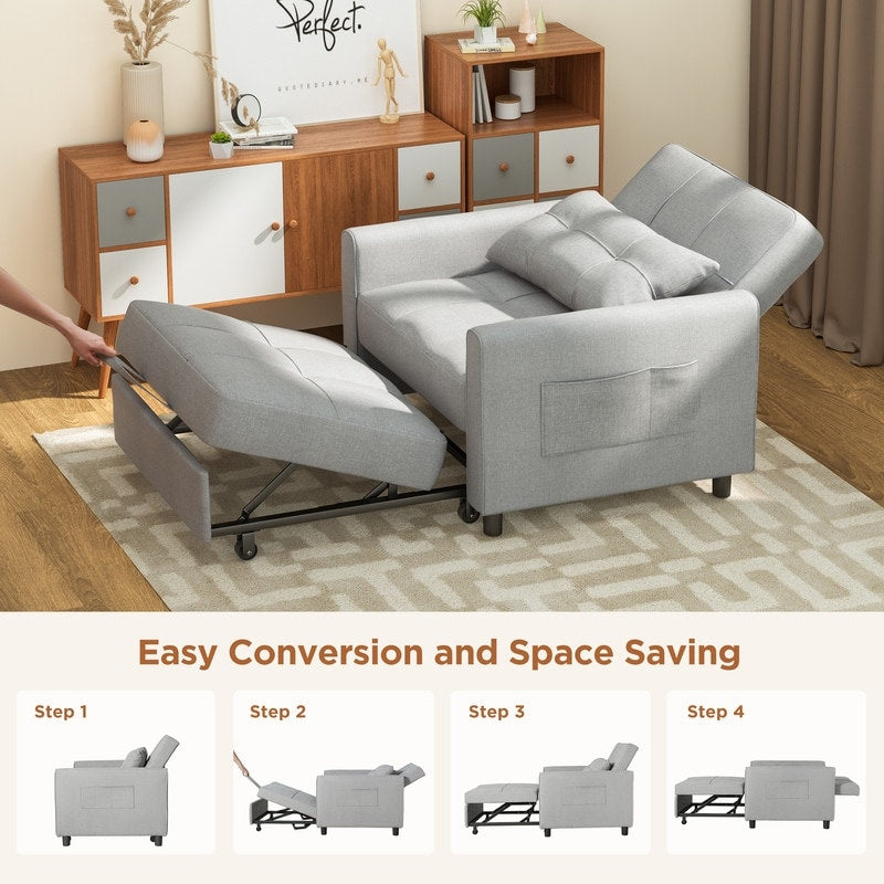 Canapé-lit 3 en 1 réglable, canapé-lit gigogne, convertible et pliable pour salon
