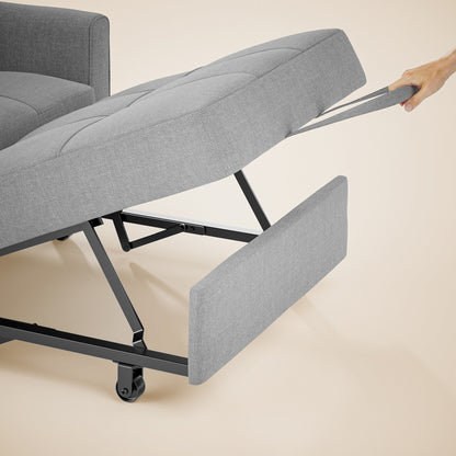 Canapé-lit gigogne 3 en 1, convertible, réglable, pliable et rembourré