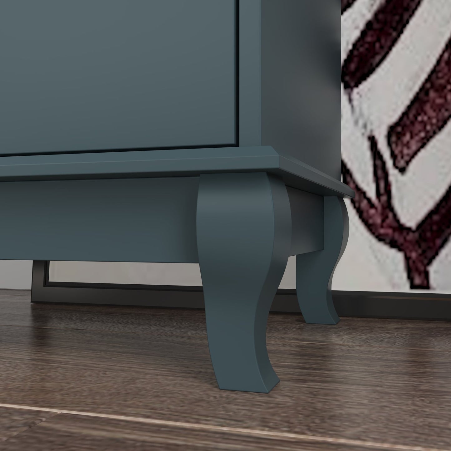 Commode double de 55,1 po de large avec tiroirs de rangement