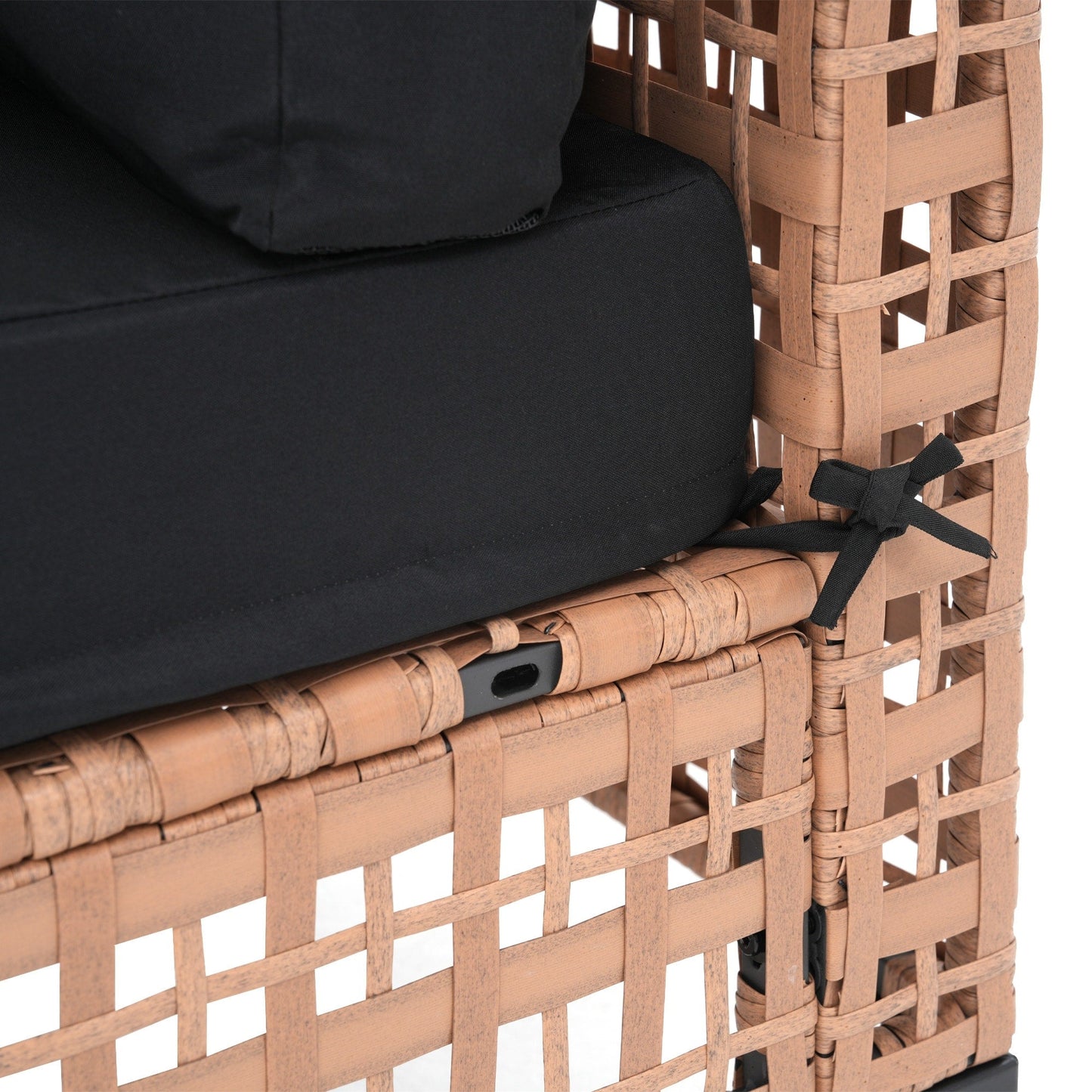 Ensemble de sièges d'extérieur sectionnels pour 6 personnes avec coussins