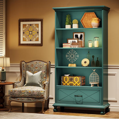 Bibliothèque à 6 étagères avec tiroir 71 pour salon