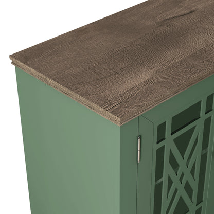 Buffet d'appoint de cuisine en bois de style vintage de 63 po de largeur