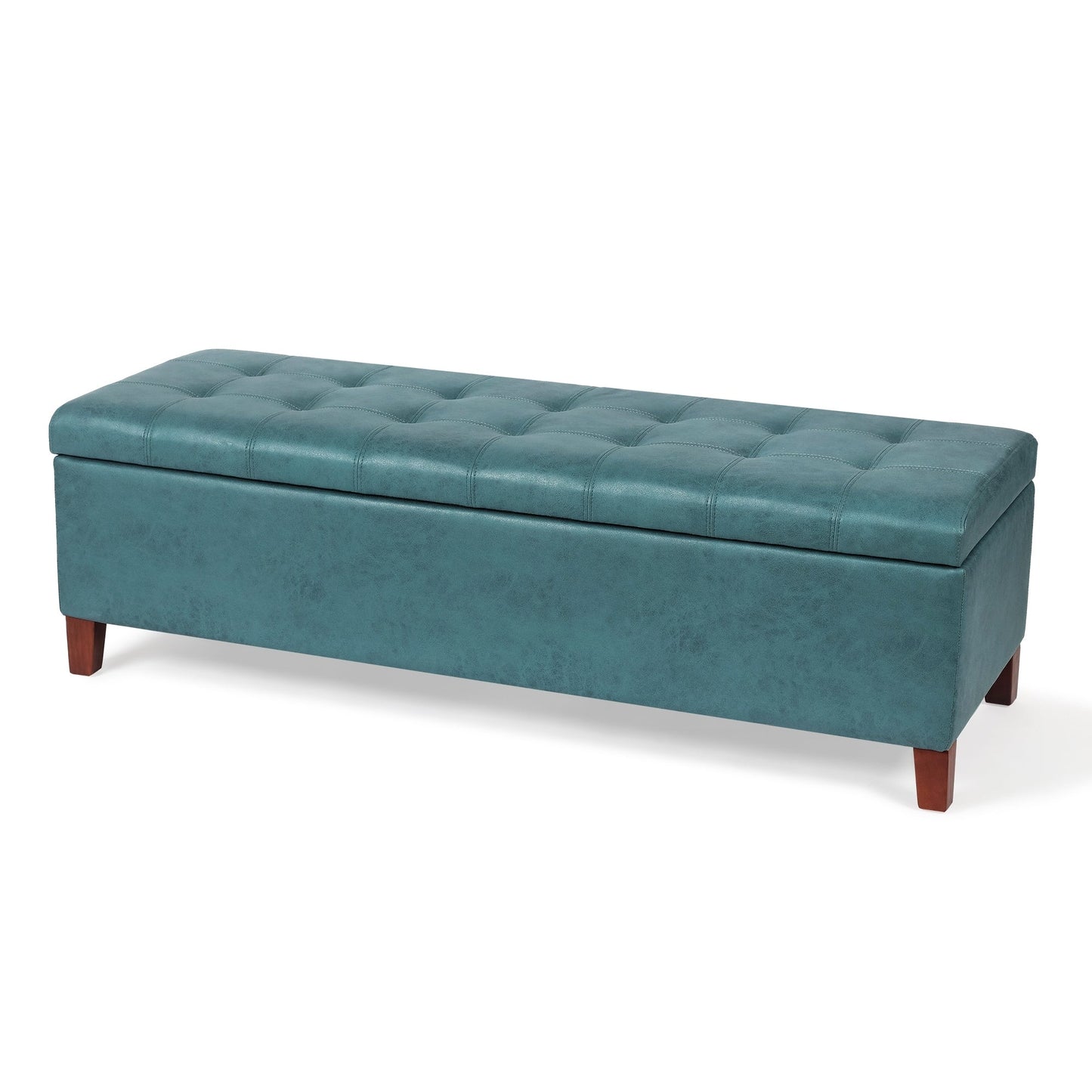 Banc ottoman de rangement en cuir reconstitué Adeco 50