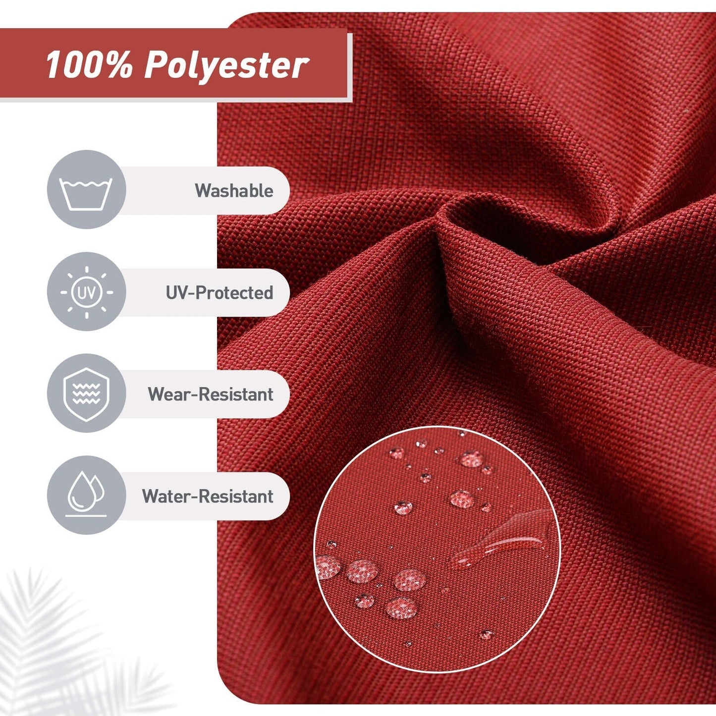 Lot de 4 coussins de chaise à dossier haut Aoodor Patio, 46 ​​x 21 x 4 pouces (coussins uniquement)