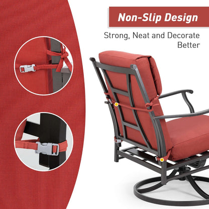 Lot de 4 coussins de chaise à dossier haut Aoodor Patio, 46 ​​x 21 x 4 pouces (coussins uniquement)