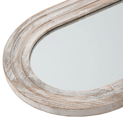 Miroir rustique en bois vieilli Dovelina, miroir de sol pleine longueur