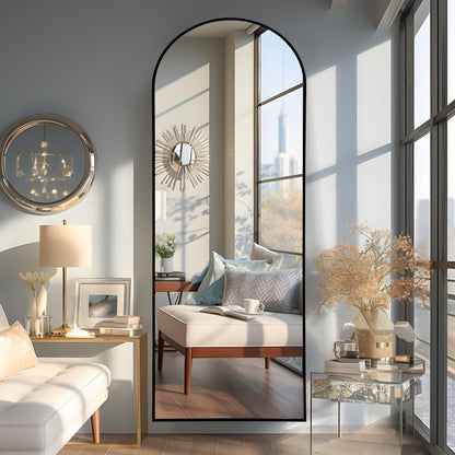 Miroir mural sur pied arqué Dovelina