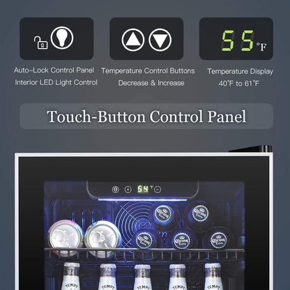 Réfrigérateur à boissons - Mini réfrigérateur 120 canettes avec porte vitrée