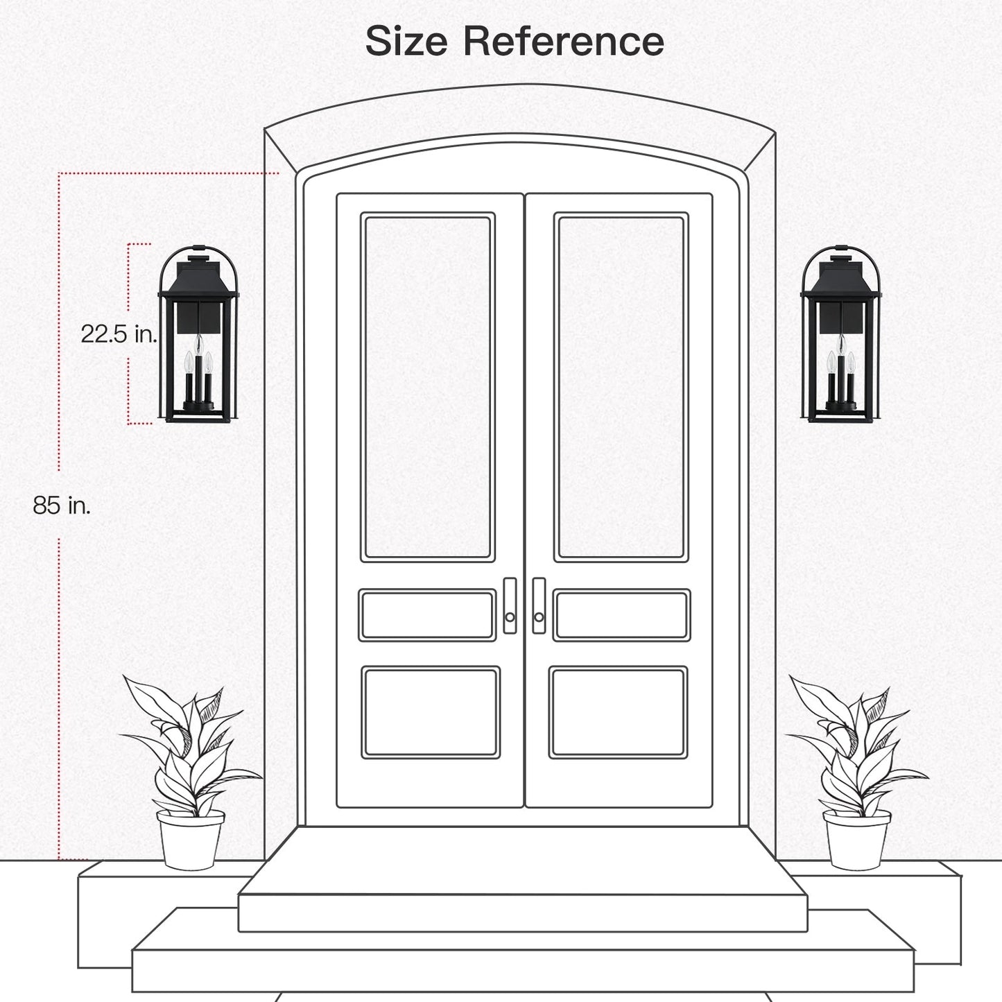 Applique murale d'extérieur Brits Black