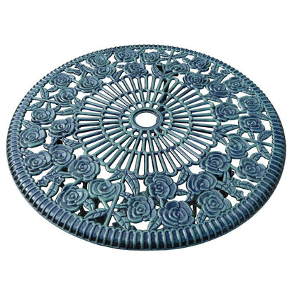 Ensemble bistro 3 pièces Camellia en fonte d'aluminium vert Verdi avec table et 2 chaises