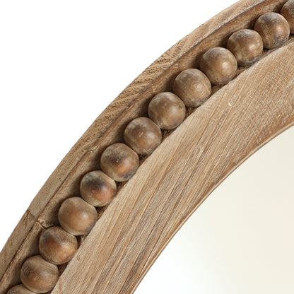 Miroir mural ovale de 81 cm avec cadre en bois Cameo, miroir mural de salle de bain - 81,9 cm H x 61 cm L x 3,2 cm P