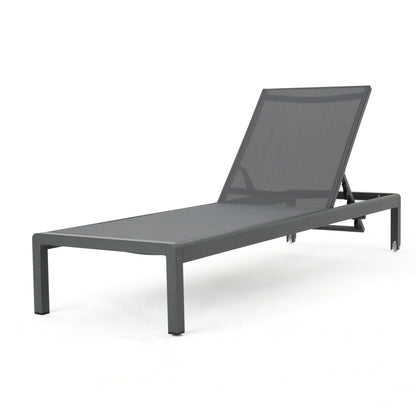 Chaise longue d'extérieur en aluminium Cape Coral (lot de 2) par Christopher Knight Home - 77,56 po x 25,20 po x 11,80 po