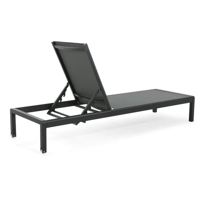 Chaise longue d'extérieur en aluminium Cape Coral (lot de 2) par Christopher Knight Home - 77,56 po x 25,20 po x 11,80 po