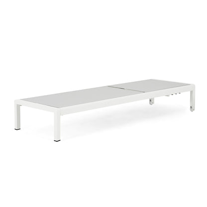 Chaise longue d'extérieur en aluminium Cape Coral (lot de 2) par Christopher Knight Home - 77,56 po x 25,20 po x 11,80 po