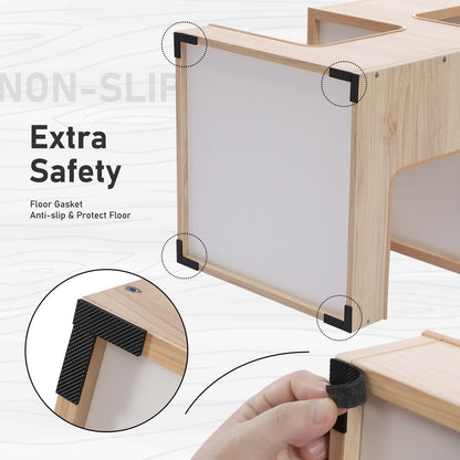 Niche pour chat, lit pour chat, arbre à chat avec griffoir et tapis amovibles