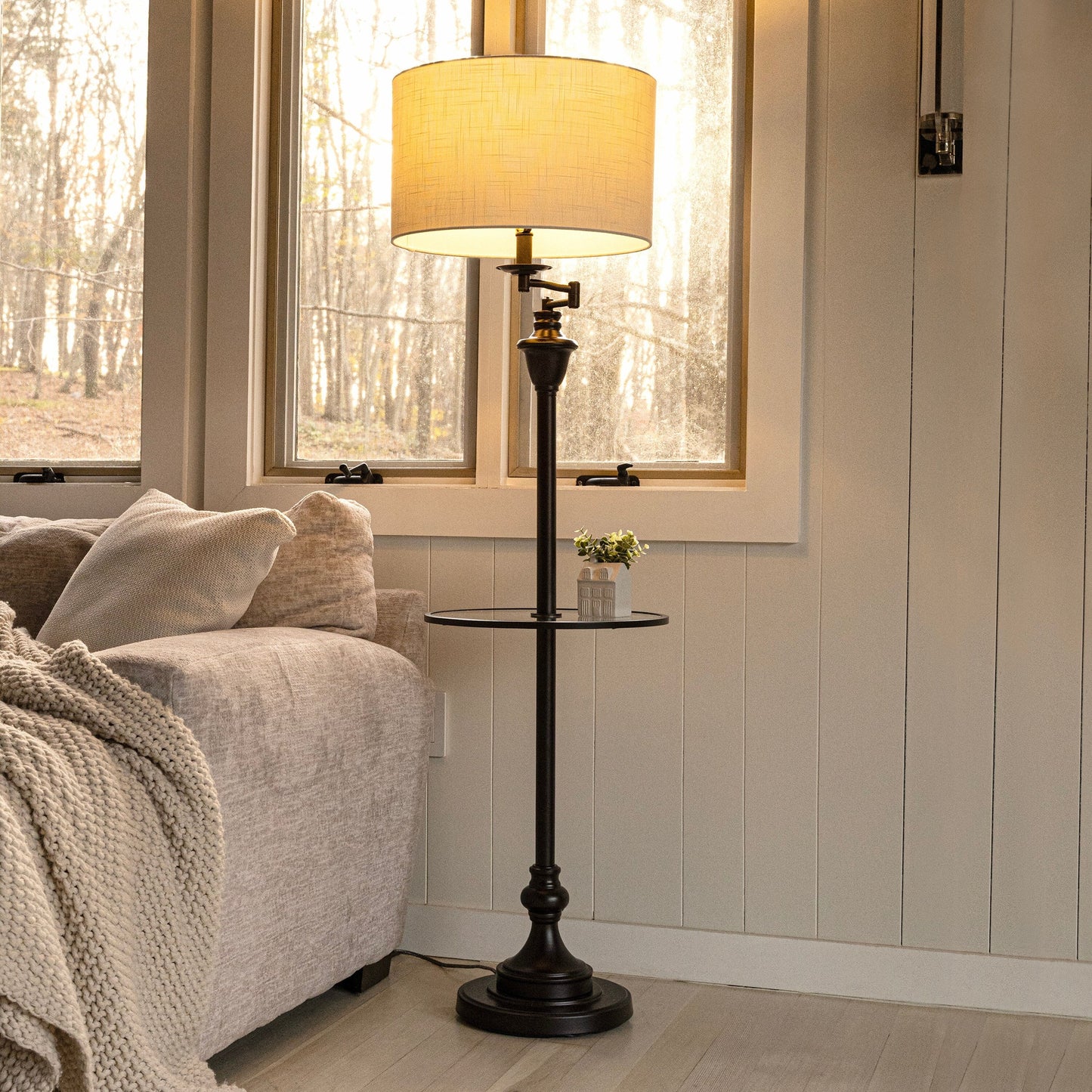 Lampe de table Choi 22 Chinoiserie, bleu/blanc (lot de 2) par JONATHAN Y