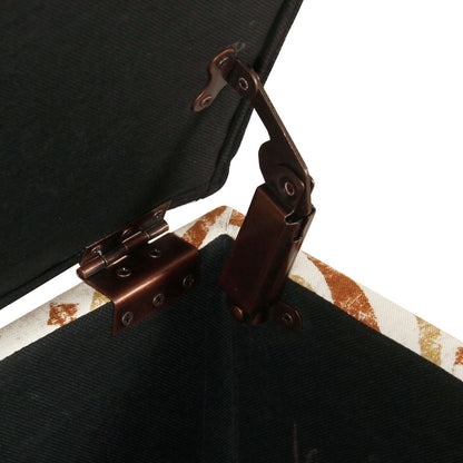 Banc de rangement rembourré Copper Grove Muscari avec bordure cloutée