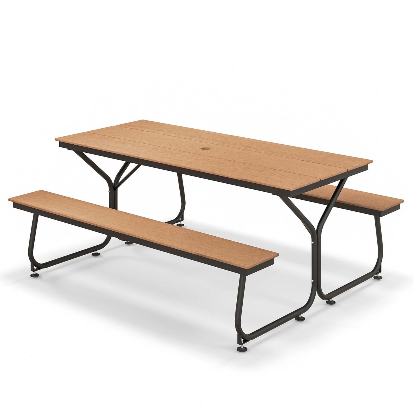 Ensemble table de pique-nique et banc Costway 6 pieds en PEHD robuste pour extérieur - Voir les détails