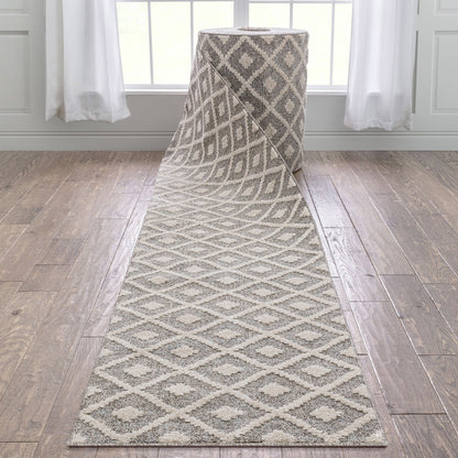 Tapis d'escalier moderne Harlow Trellis sur mesure