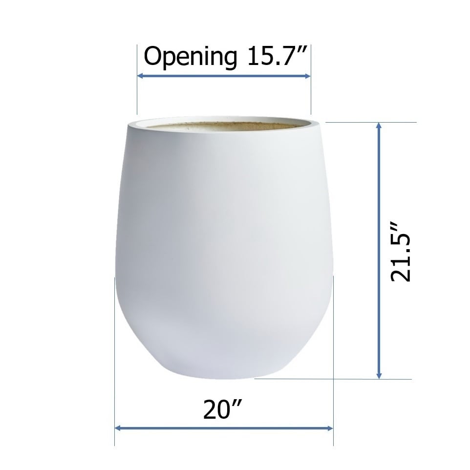 DreamPatio La Mirada 1-piece Fiberstone Tapered Planter for Indoor/Outdoor