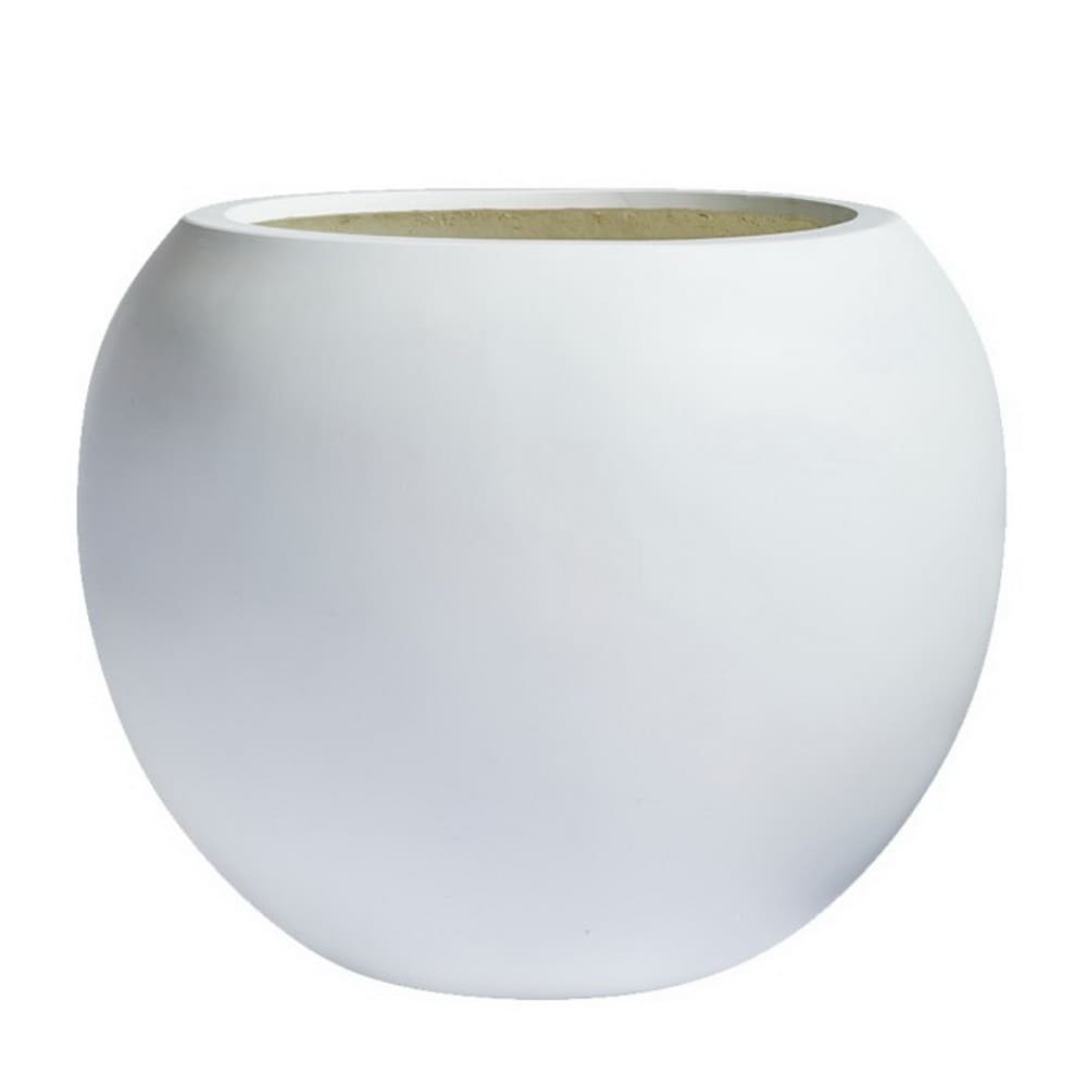 DreamPatio Riverside Fiberstone Modern Sphere Planter for Indoor/Outdoor