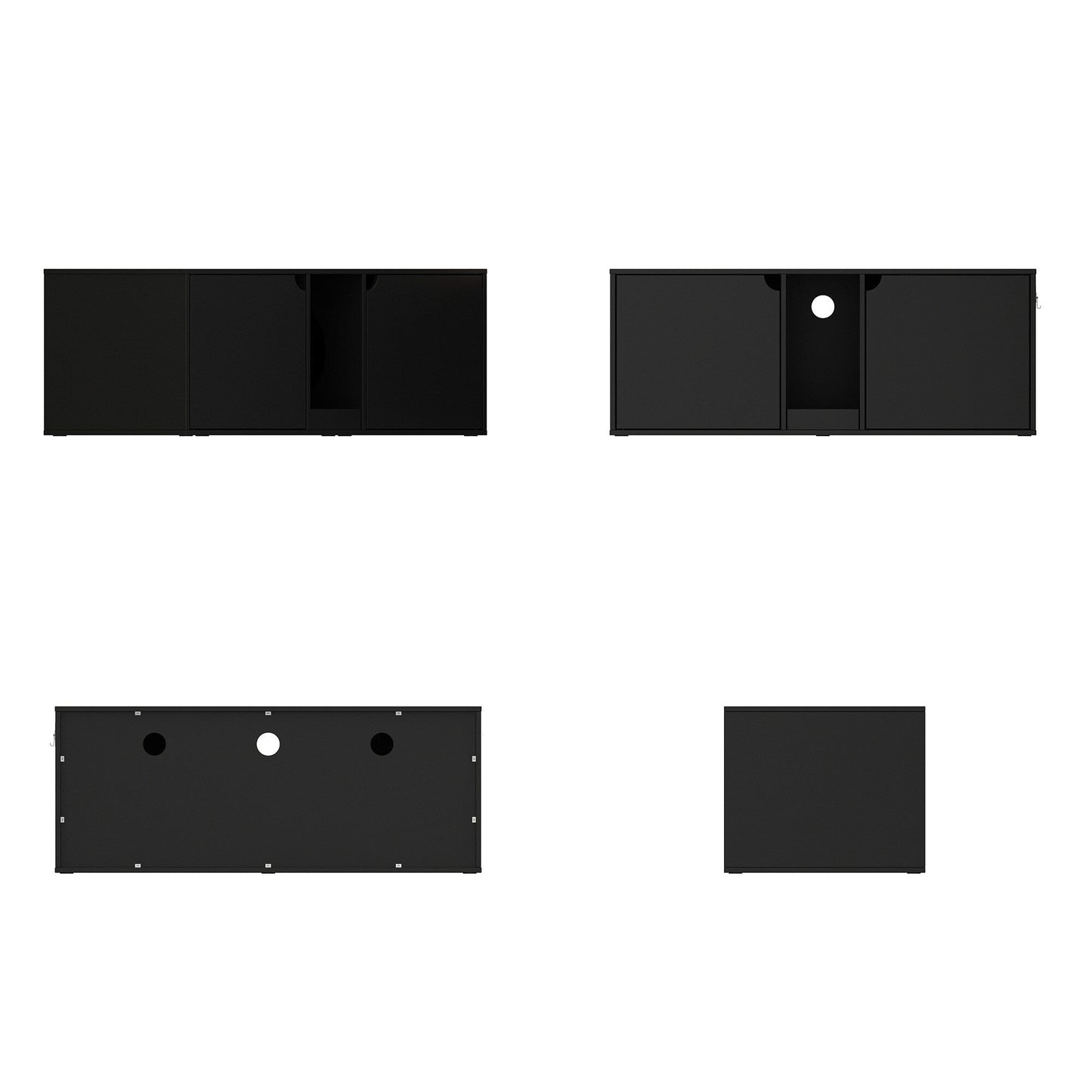 Dual-Compartment Cat Litter Box Enclosure Multi-Functional Furniture