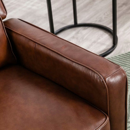 Fauteuil inclinable à dossier relevable, fauteuil en tissu avec décoration rivetée, fauteuil d'appoint simple