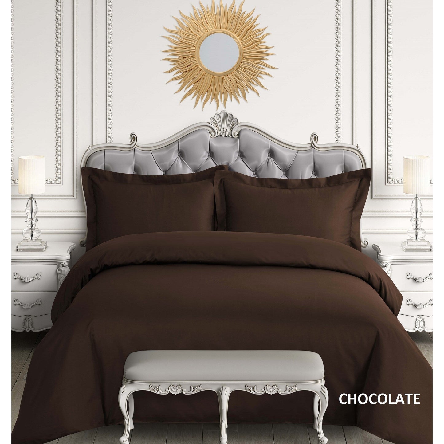 Egyptian Cotton Sateen 600 Thread Count Oversized Duvet Cover Set