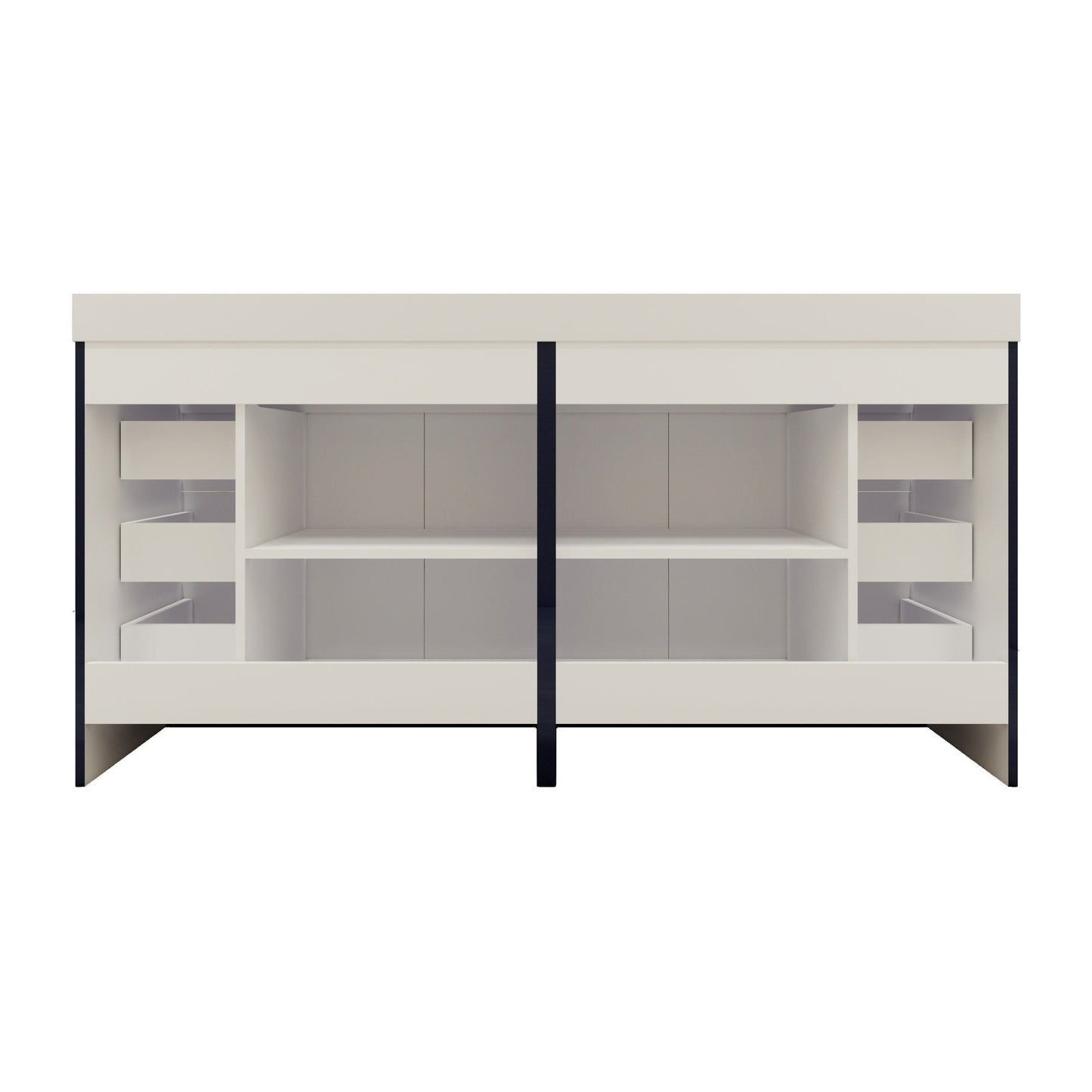 Meuble-lavabo autoportant Eliza de 72 po avec double vasque