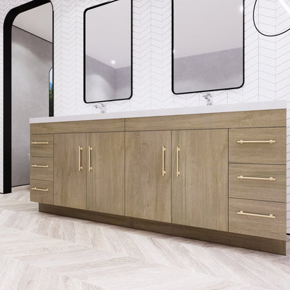 Meuble-lavabo autoportant Eliza de 72 po avec double vasque