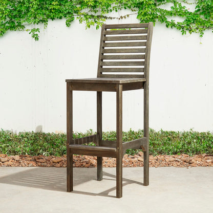 Ensemble de salle à manger avec table de bar et chaises en bois Emilio