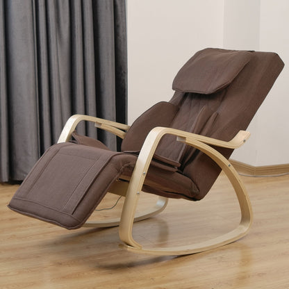 Fauteuil inclinable à air comprimé avec fonction massage complète, fauteuil de relaxation réglable à bascule avec coussin en coton