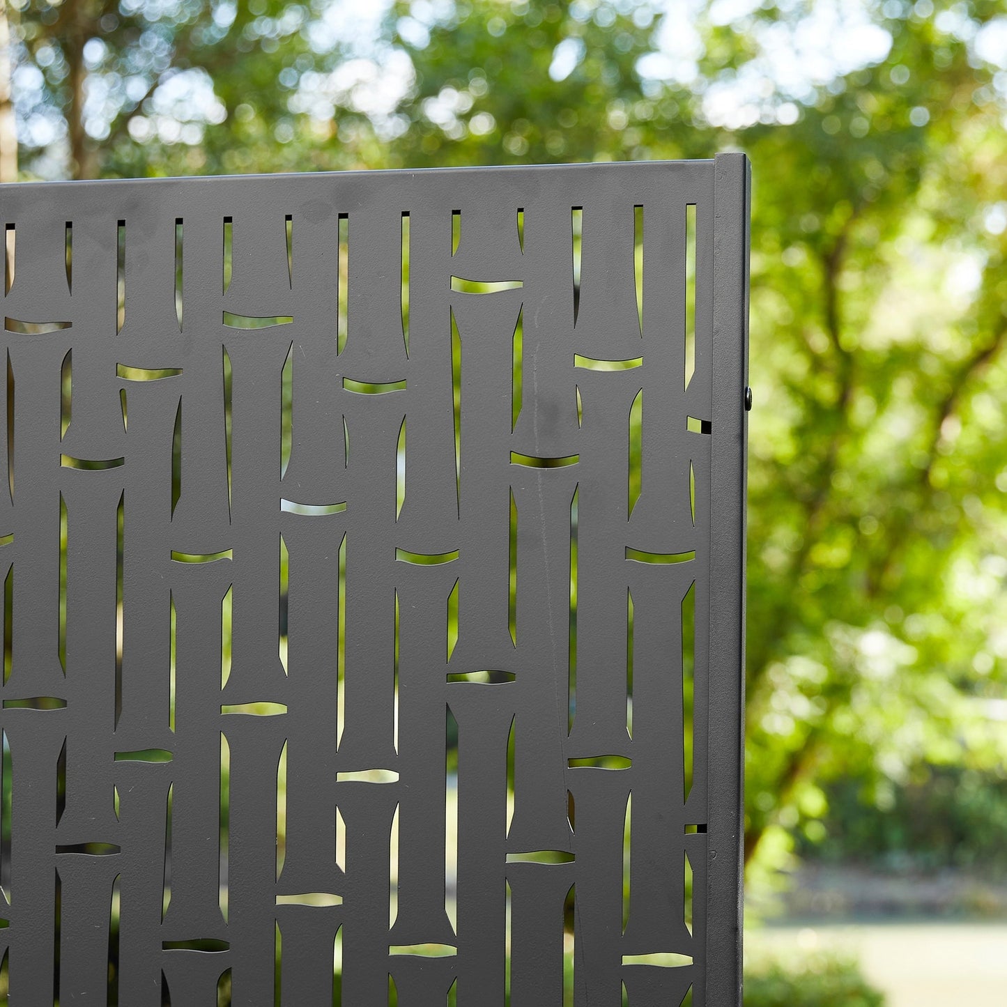 Paravent de confidentialité à 3 panneaux galvanisé à motifs floraux de 6 pieds de Glitzhome