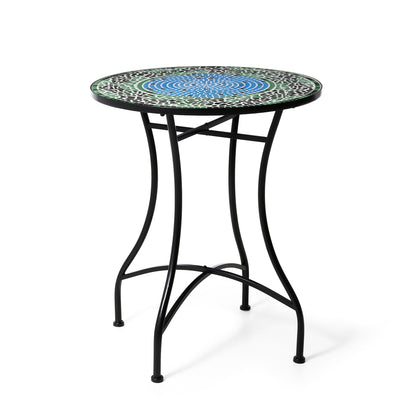 Ensemble de bistrot pliant d'extérieur en métal Glitzhome 3 pièces avec table et chaises