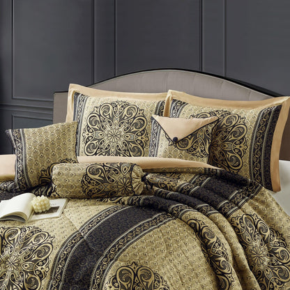 Nanshing Prince 7 Piece Elegant Medallion Comforter Set