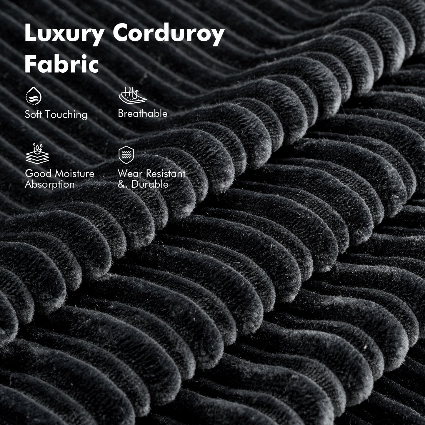 Canapé-lit pliant moderne en velours côtelé HOOOWOOO