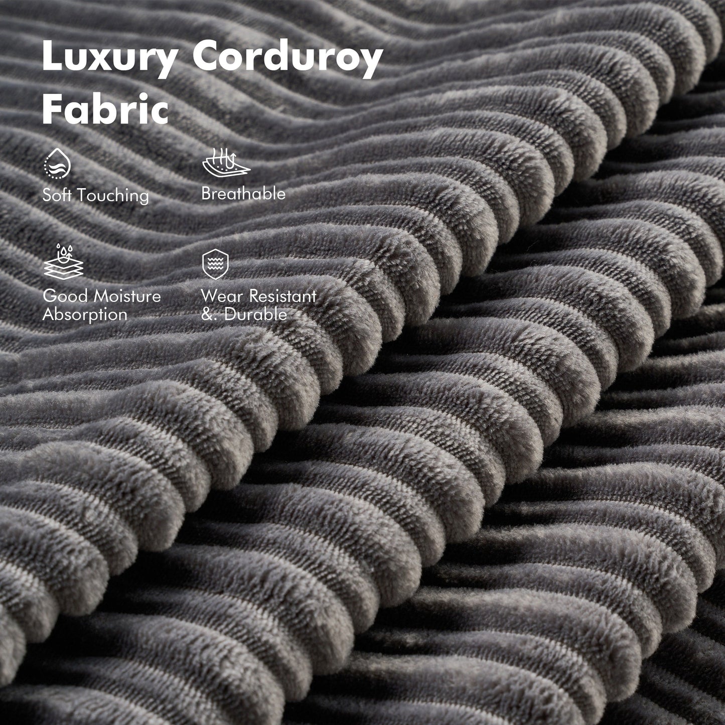 Canapé-lit pliant moderne en velours côtelé HOOOWOOO