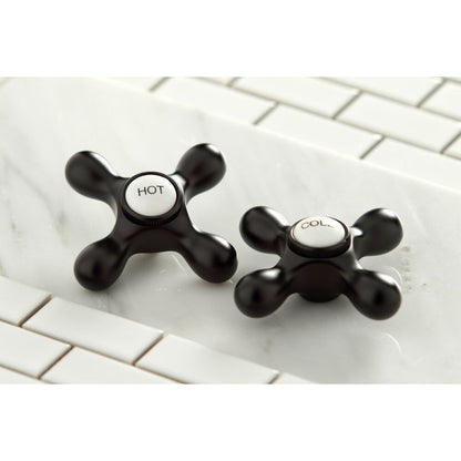 Robinet de cuisine Kingston Brass Heritage Bridge avec douchette en laiton