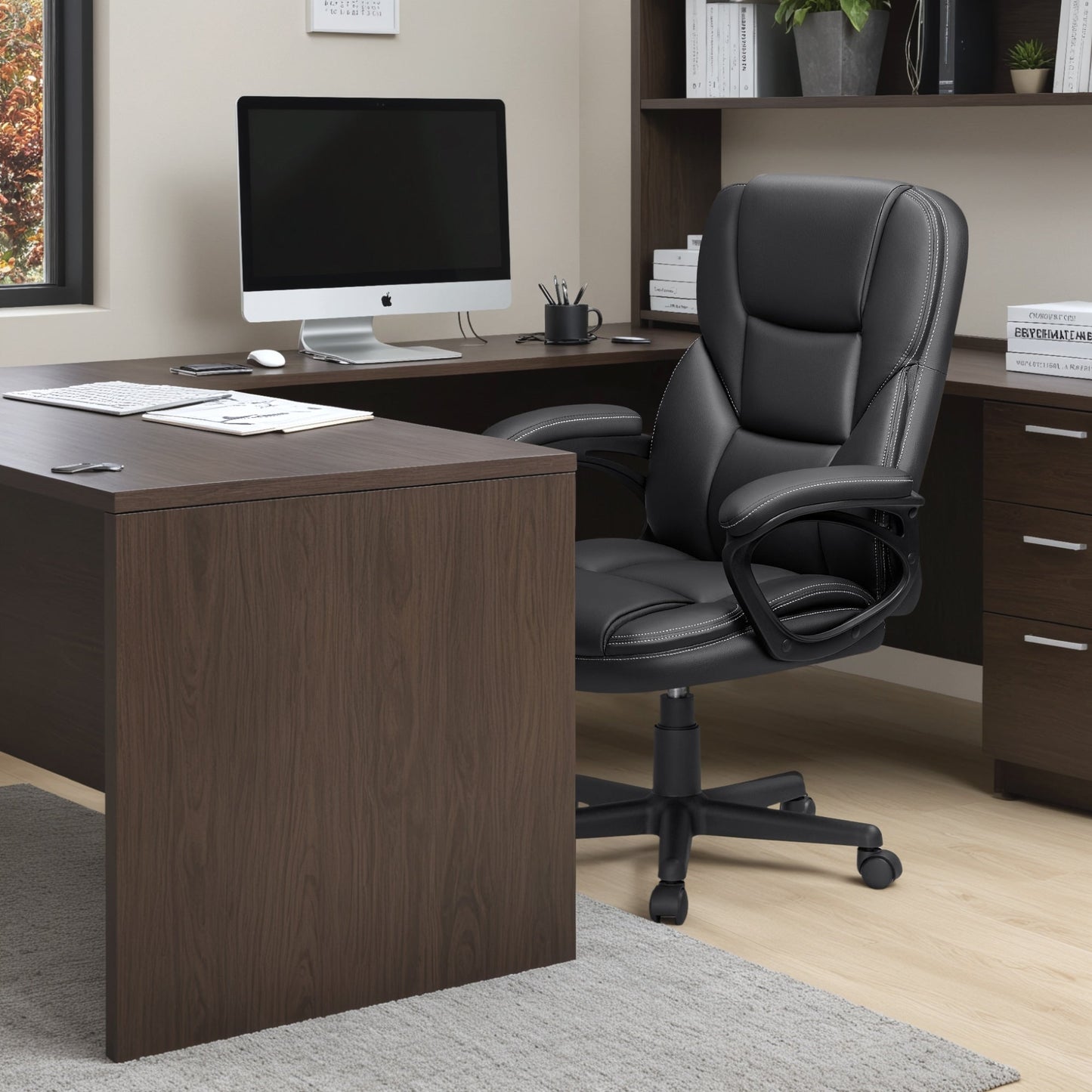 Chaise de bureau ergonomique Homall à dossier haut