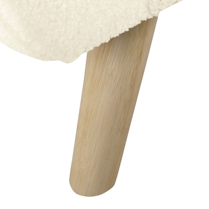 Banc de rangement moderne Sherpa avec pieds en bois HomePop