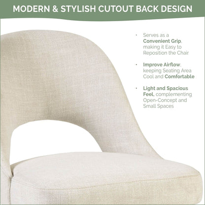 Chaises de salle à manger rembourrées INK IVY Nola avec dossier découpé (lot de 2)