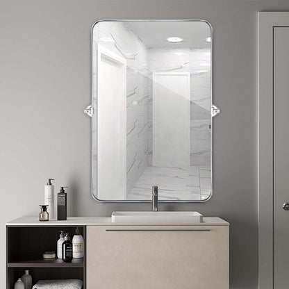 Miroir mural rectangulaire pivotant et inclinable en métal TEHOME Jonathan