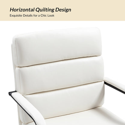 Chaise de travail moderne Joseph en similicuir avec verrouillage de l'inclinaison et inclinaison centrale par HULALA HOME