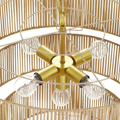 Suspension bohème KAWOTI largeur 26, 5 lumières, 4 niveaux