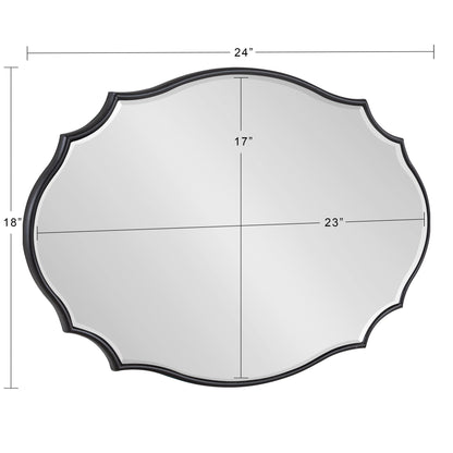 Miroir mural ovale festonné Kate et Laurel Leanna